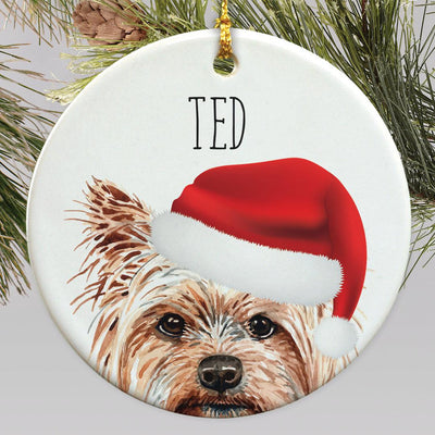 Personalized Choose Your Dog Water Color Christmas Ornament - Yorkie - Gifts For You Now