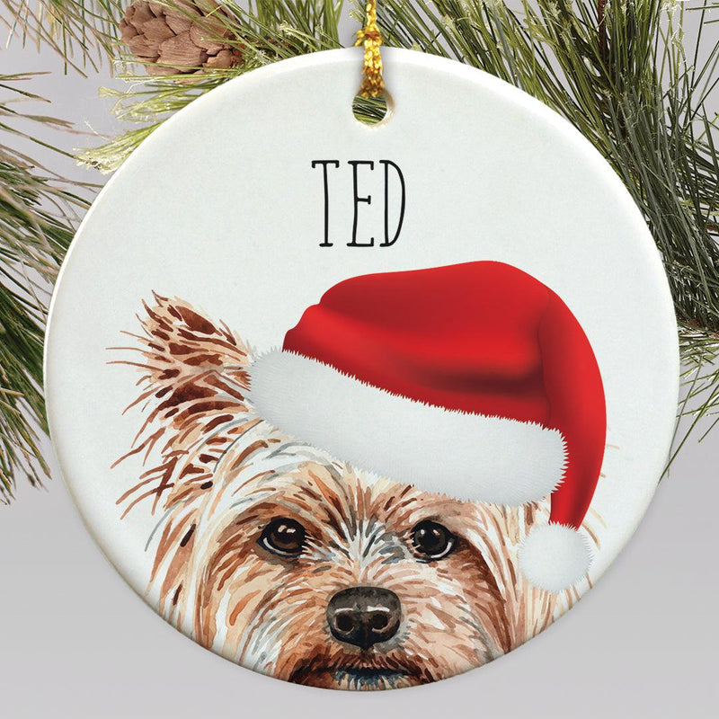 Personalized Choose Your Dog Water Color Christmas Ornament - Yorkie - Gifts For You Now