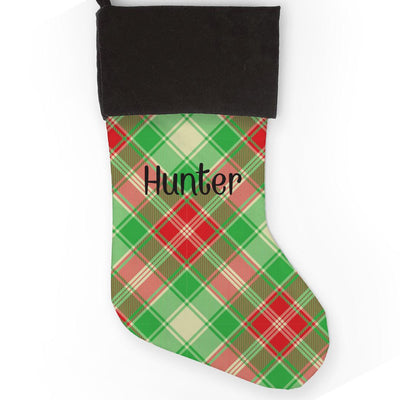 Personalized Plaid Christmas Stocking -