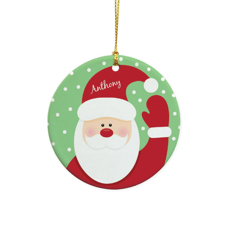 Personalized Santa Round Ornament -