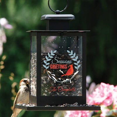 Personalized Season's Greetings Bird Feeder -