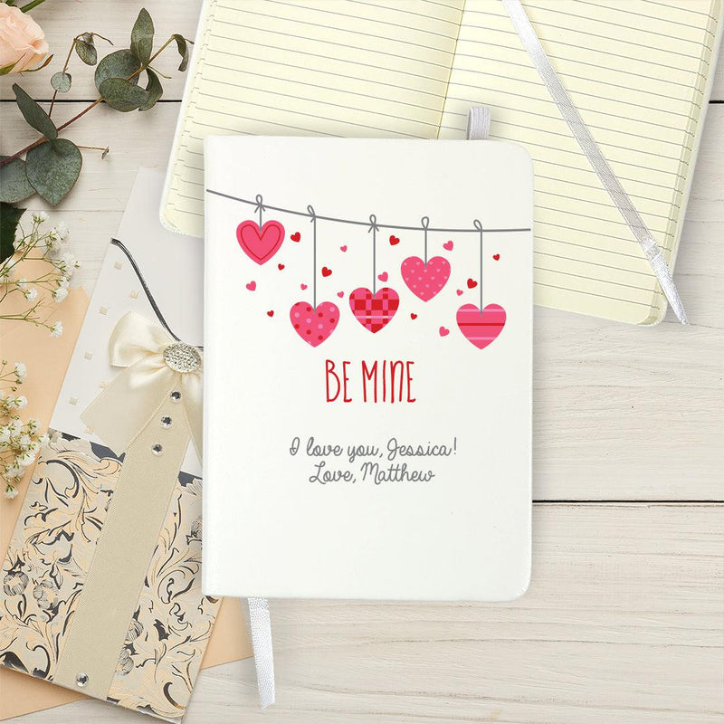 Personalized Be Mine Small Leatherette Journal -
