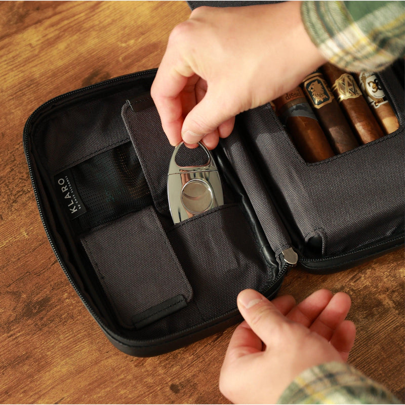 Flint Travel Leather Cigar Case -
