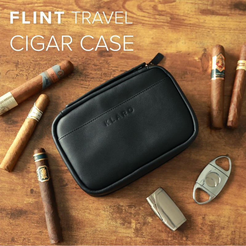 Flint Travel Leather Cigar Case -