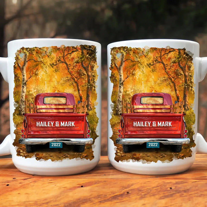 Personalized Vintage Truck Double Sided Mug -  - Lazerworx