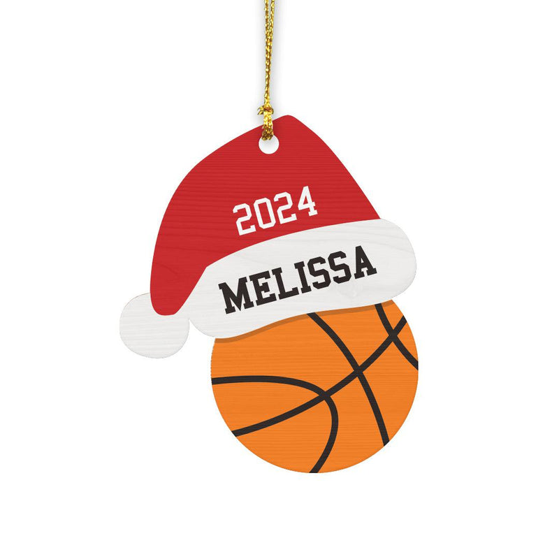 Personalized Santa Hat Wood Ornament -  - Gifts For You Now