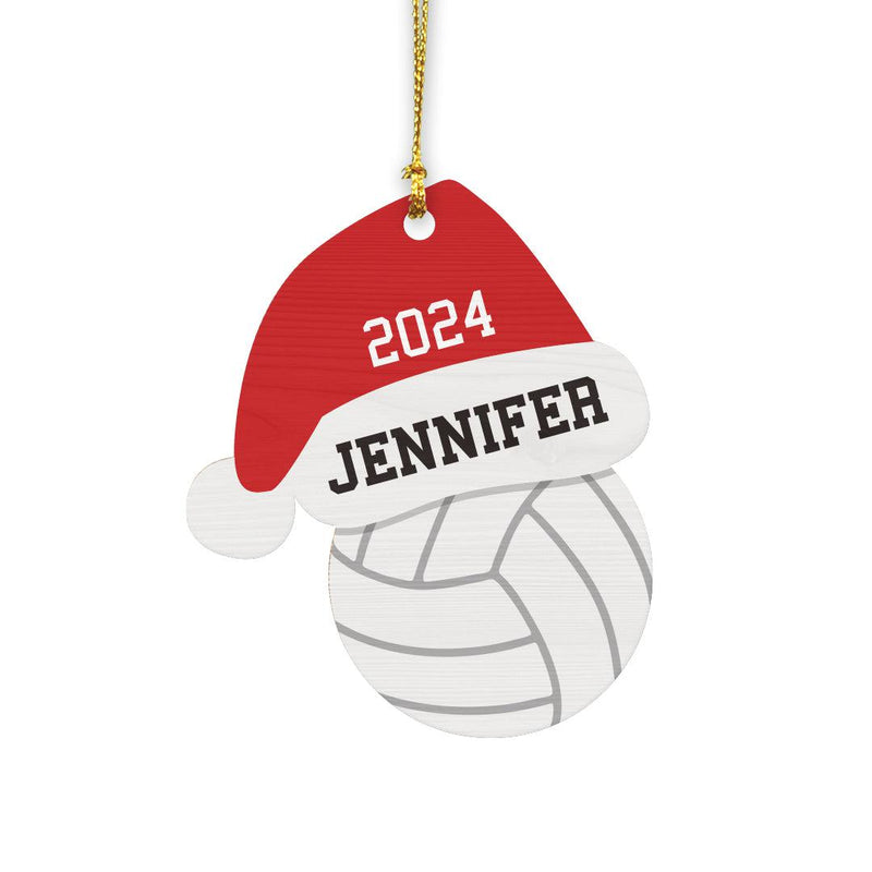 Personalized Santa Hat Wood Ornament -  - Gifts For You Now