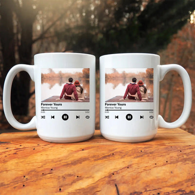 Personalized Photo & Song Double Sided Premium Mug -  - Lazerworx