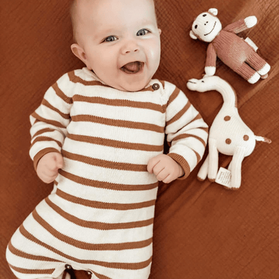 Organic Baby Toys - Newborn Rattles | Monkey -  - Estella