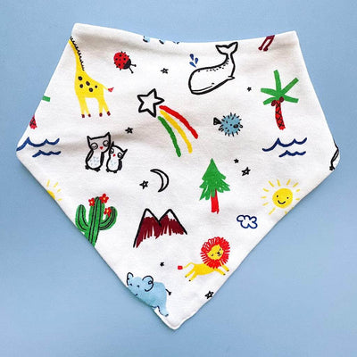 Baby Kerchief Bib-Animals -