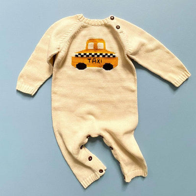 Knit Baby Romper - Taxi -