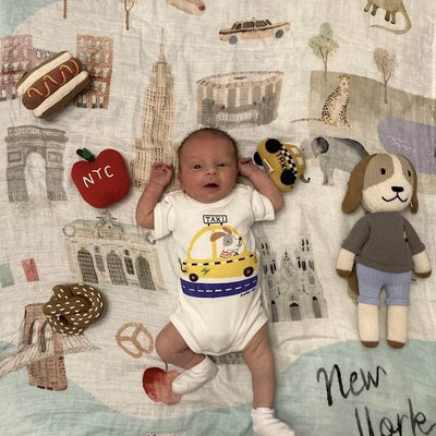 Organic Baby One-Piece - Taxi -