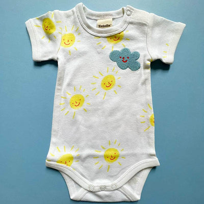 Organic Cotton Baby Bodysuit Sunshine Print -  - Estella