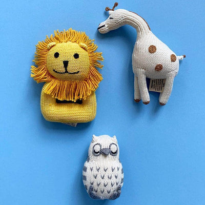 Baby Gifts, Animal Love Organic Rattle Toys Set -  - Estella
