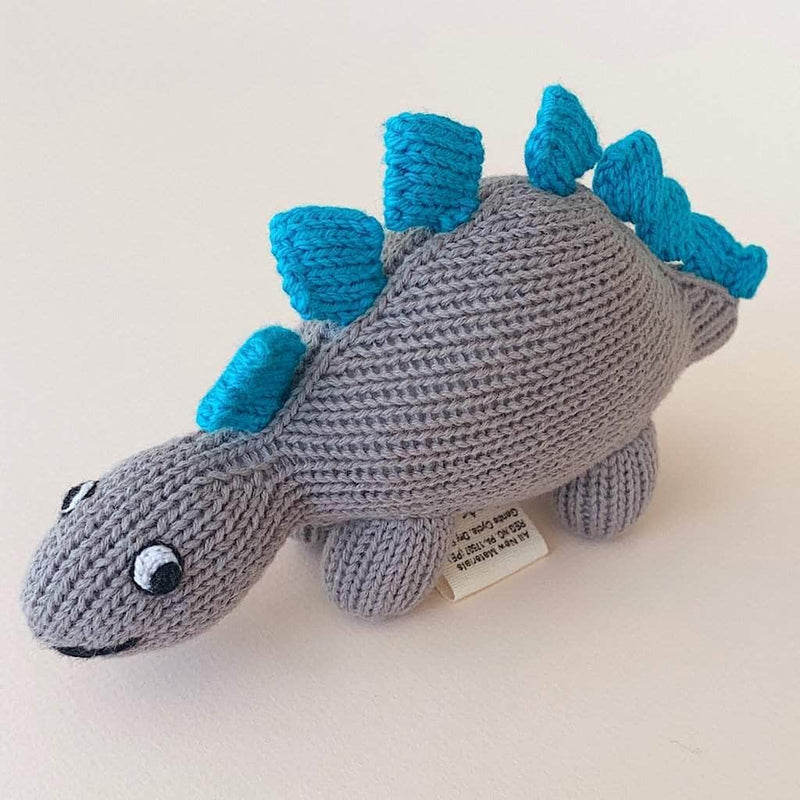 Dinosaur Baby Gift Set - Organic Newborn Toy Rattles | Stegosaurus & Brachiosaurus -