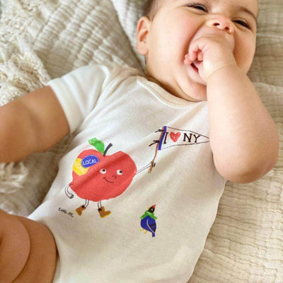 "I Love NY" Baby Gift Set-Rattles, Onesie, Pacifier Clip, and Baby Book -  - Estella