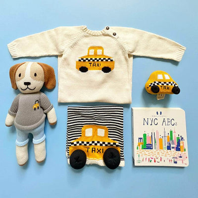 Knit Taxi Baby Romper and Taxi Toys Baby Gift Set -  - Estella