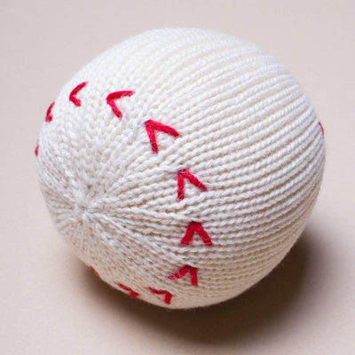 Organic Baby Gift Set - Handmade Newborn Rattles | Football & Baseball -