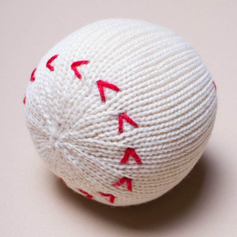 Organic Baby Gift Set - Handmade Newborn Rattles | Football & Baseball -