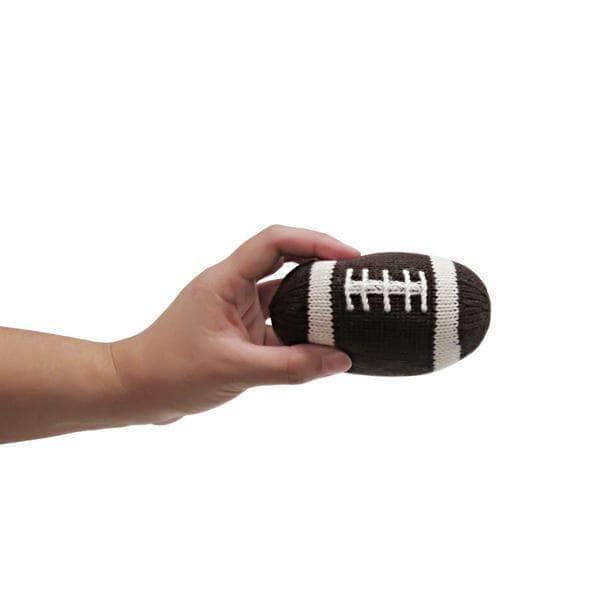 Organic Baby Gift Set - Handmade Newborn Rattles | Football & Baseball -