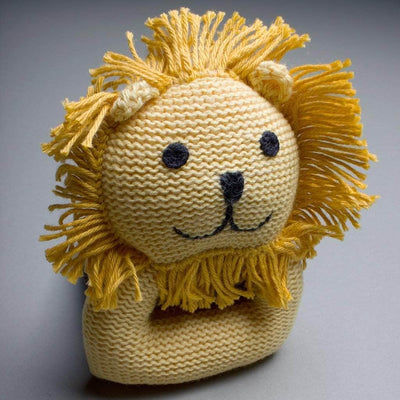Organic Baby Gift Set | Lion, Elephant, Giraffe & Monkey Rattles -