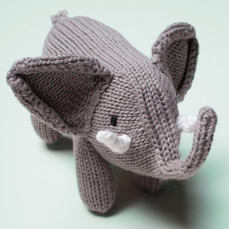 Organic Baby Gift Set | Lion, Elephant, Giraffe & Monkey Rattles -