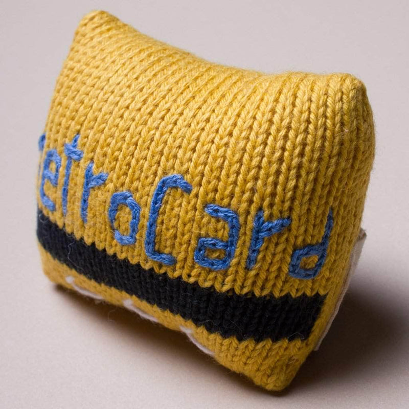 Organic Baby Gift Set - Newborn Security Blanket, Rattle Toy & Hat | New York MTA Train & Metro Card -