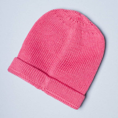 Organic Baby Hats, Handmade in Solid Colors - 0-3 M / Pink - Estella