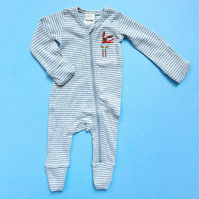 Baby Zip Sleeper-Bunny Embroidery -  - Estella