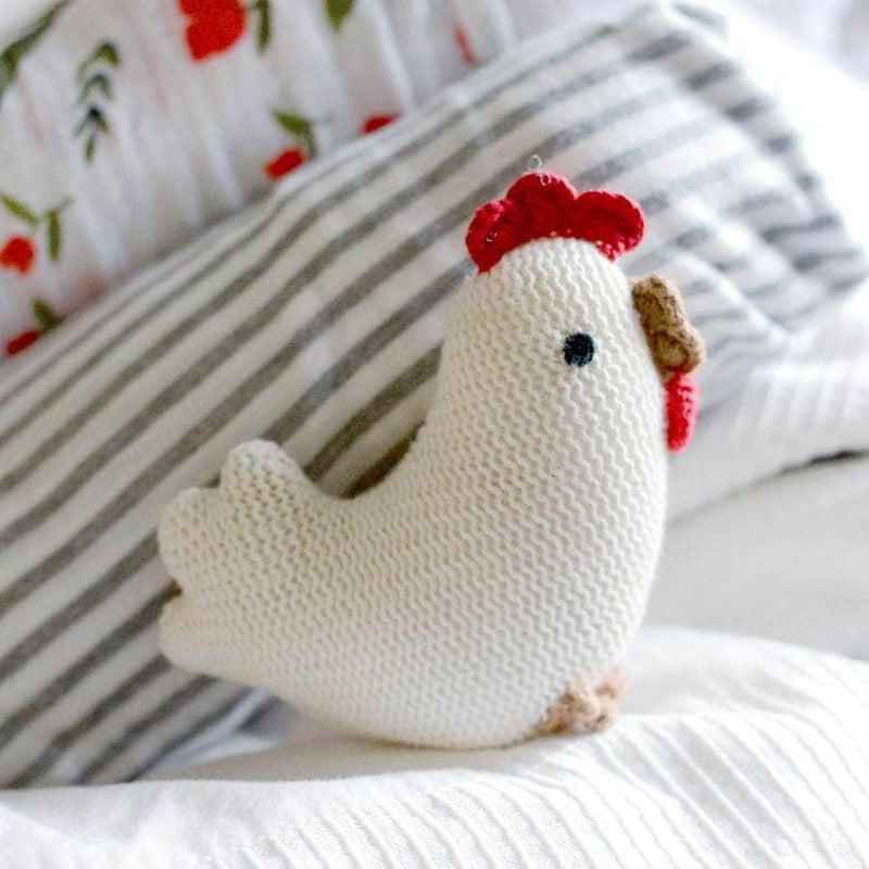 Organic Baby Toys - Newborn Rattles | Chicken -  - Estella