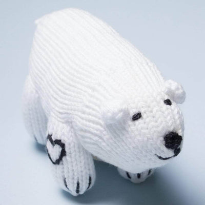 Organic Baby Toys - Newborn Rattles | Polar Bear -