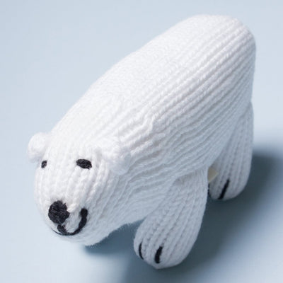Organic Baby Toys - Newborn Rattles | Polar Bear -  - Estella