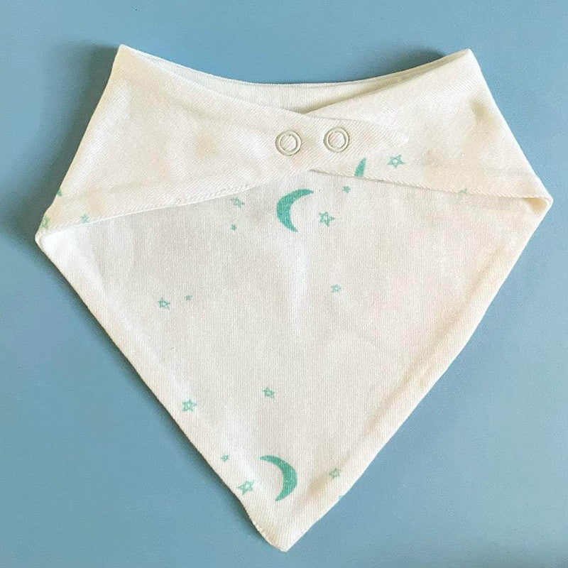Baby Kerchief Bib-Moon and Stars -