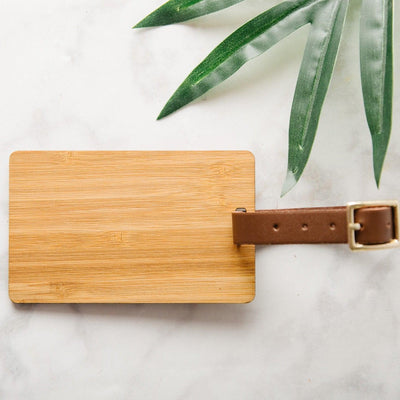 Personalized Wood Luggage Tags - Landscape - Qualtry
