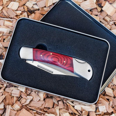 Personalized Yukon Wood Handle Pocket Knife -  - JDS