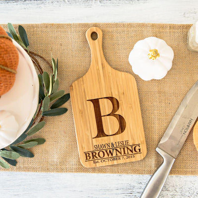 Personalized Handled Bamboo Cutting Boards -  - Completeful