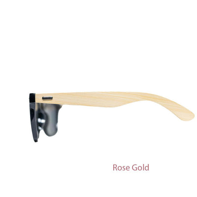 Personalized Wood Sunglasses - Rose Gold - Completeful