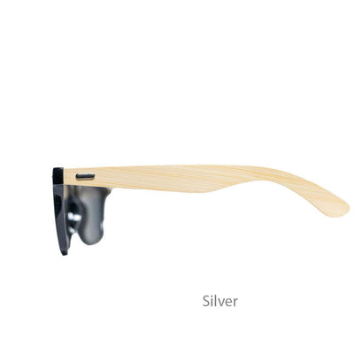 Personalized Wood Sunglasses - Silver - Completeful
