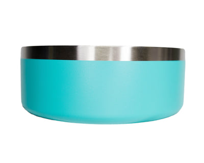 Personalized Stainless Steel Pet Feeding Bowl - 32 oz. / Teal