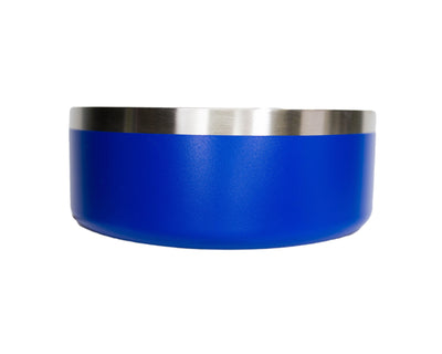 Personalized Stainless Steel Pet Feeding Bowl - 32 oz. / Blue