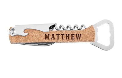 Personalized Cork Bottle Opener -