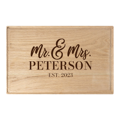 Personalized 11x17 Rectangle Cutting Board with Groove -  - Completeful