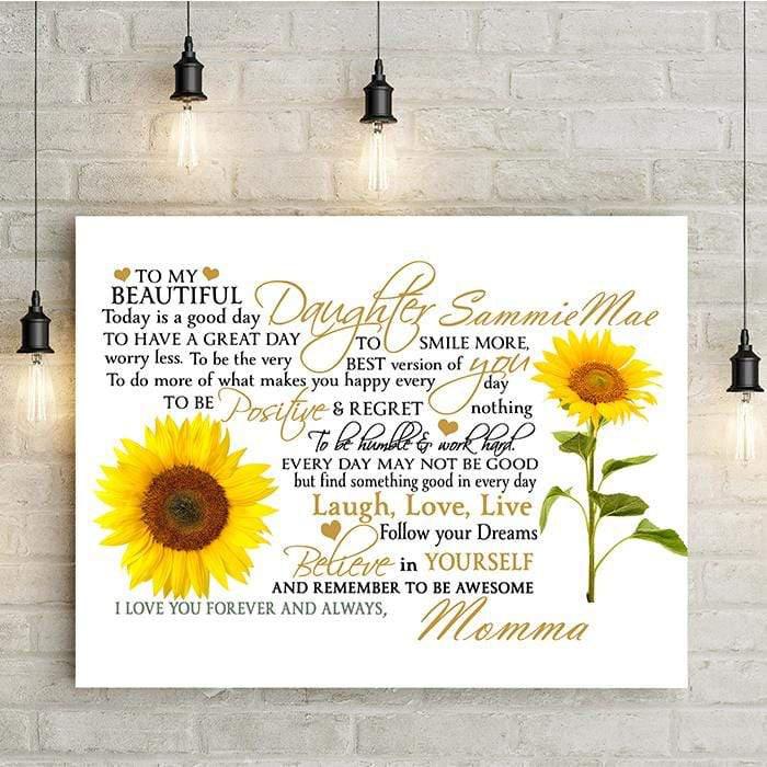 Personalized To My Daughter - Granddaughter Canvas -