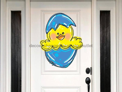 Easter Chick, Easter Egg Sign, Easter Sign, wood sign, Door Hanger, 22" Door Hanger -  - DecoExchange®