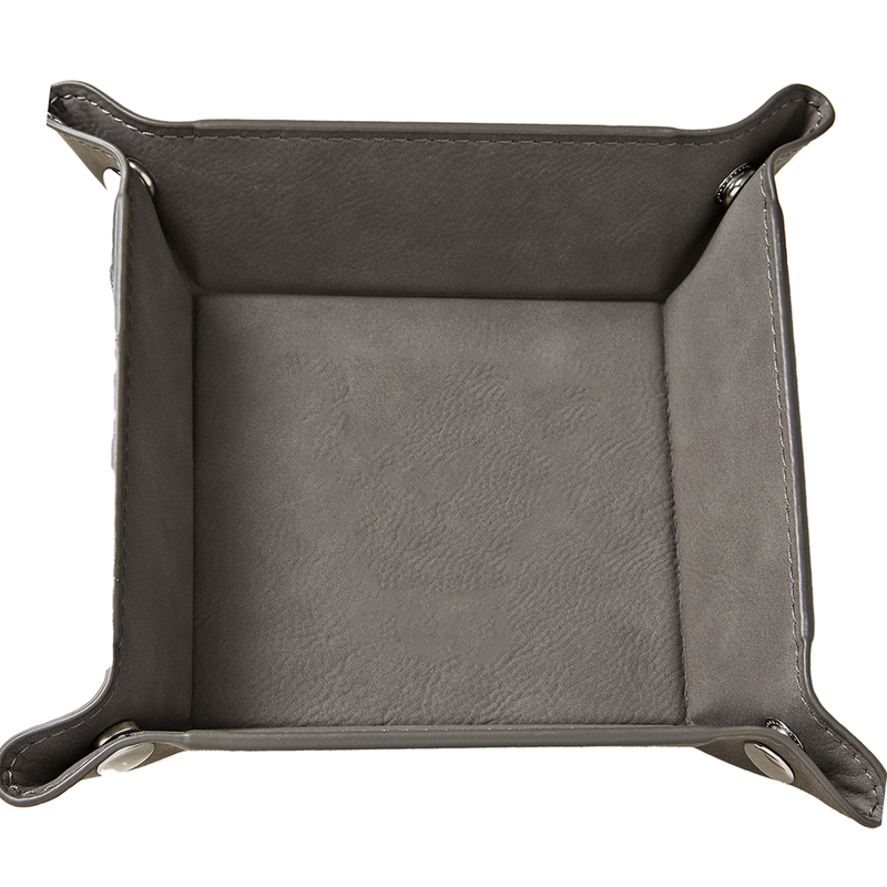 Personalized Gray Snap Up Tray -