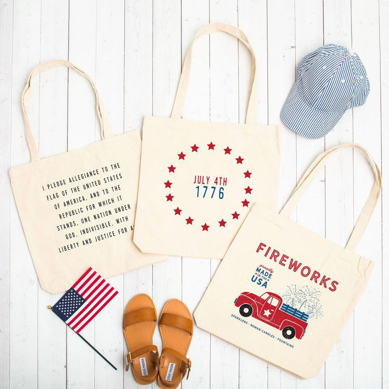 Personalized Patriotic Tote Bags -  - Qualtry
