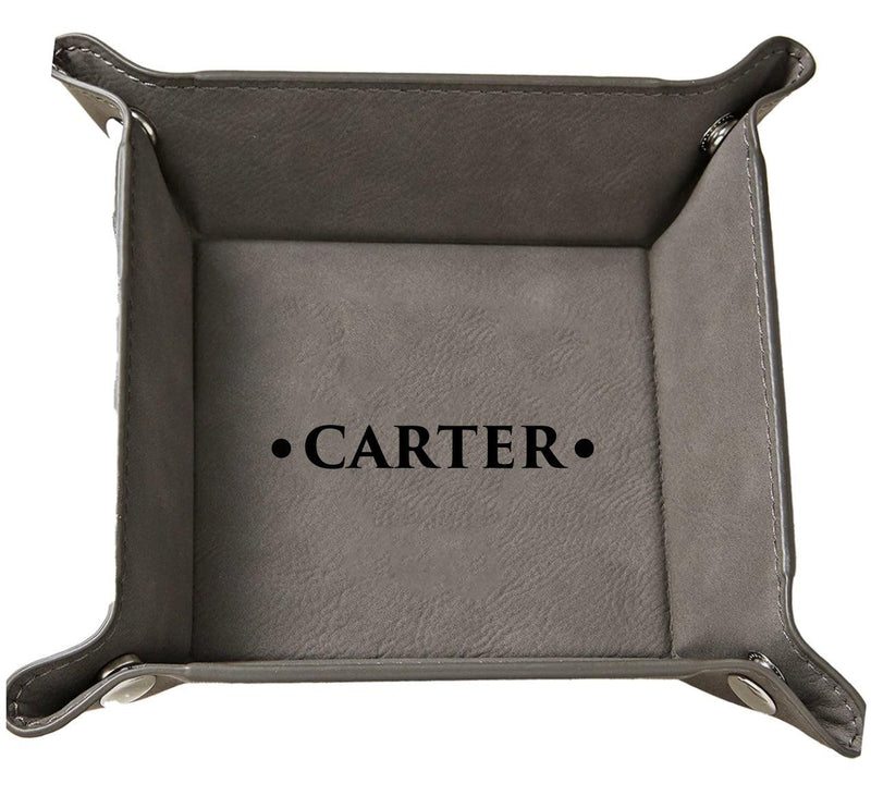 Personalized Gray Snap Up Tray -