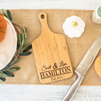 Personalized Handled Bamboo Cutting Boards -  - Qualtry
