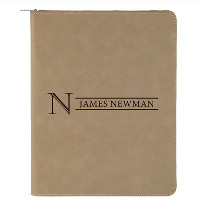 Personalized Portfolio with Zipper -