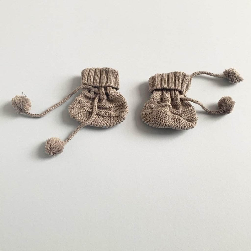 Organic Baby Booties - Grey